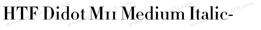 HTF Didot M11 Medium Italic字体转换